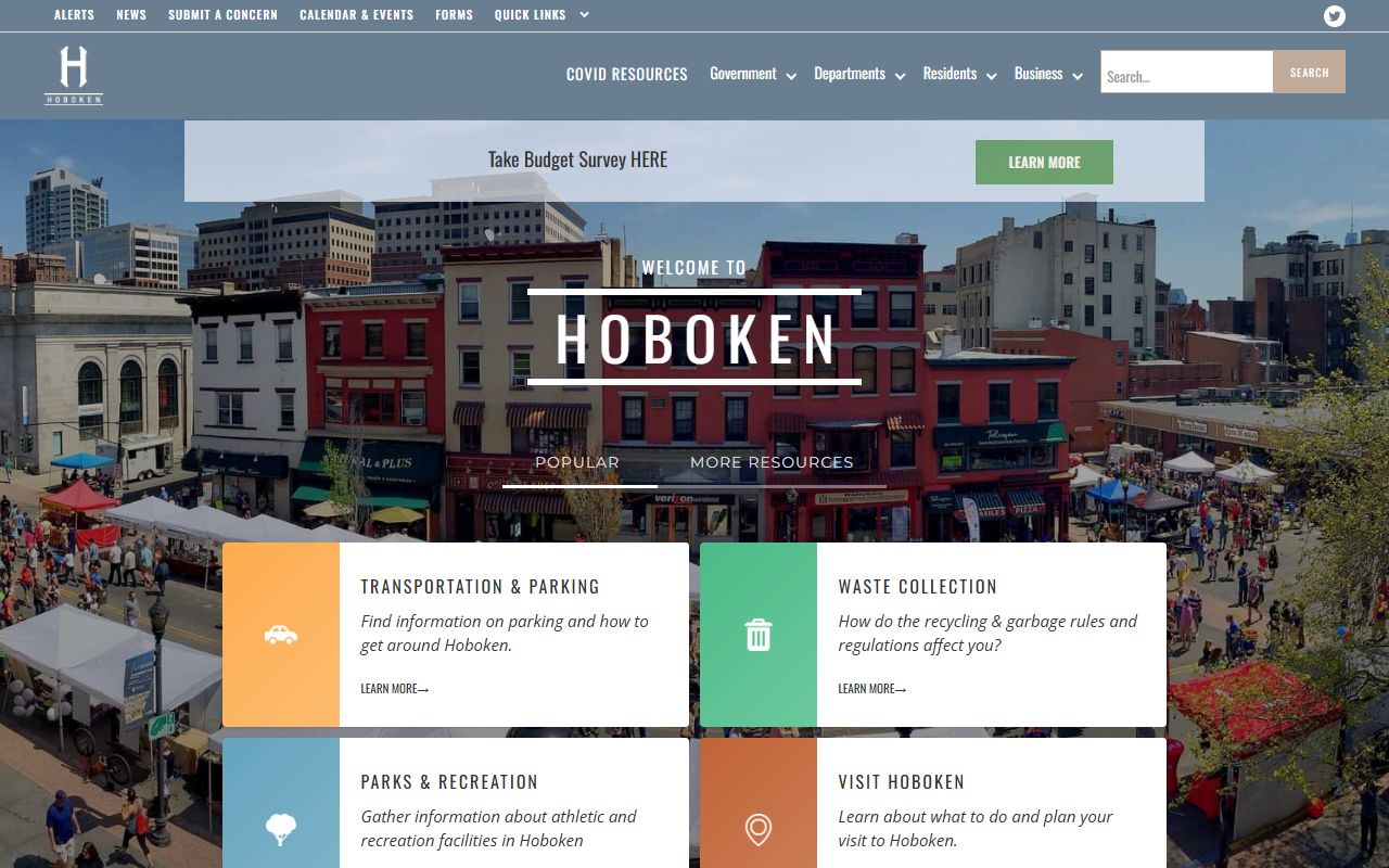 City of Hoboken official website for dissolution of marriage resources