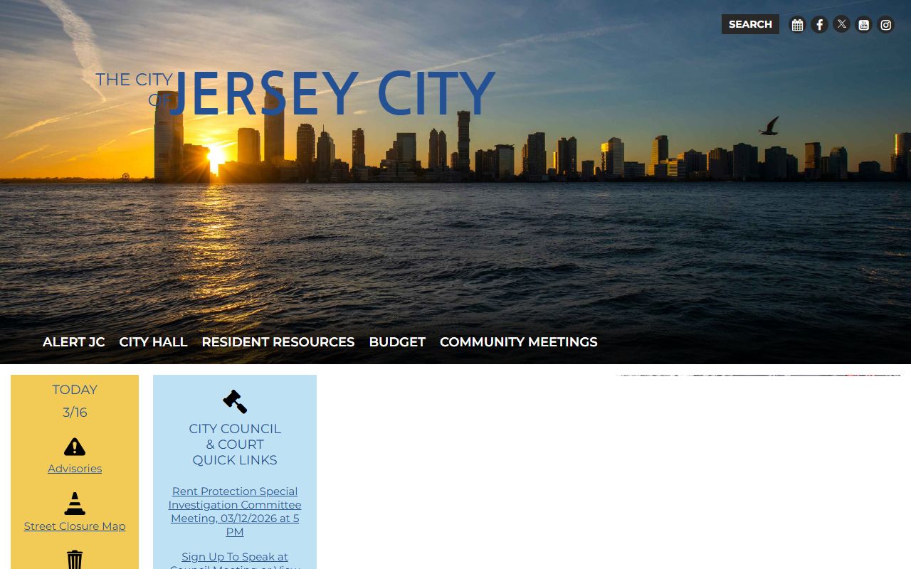 Jersey City official homepage for dissolution of marriage resources