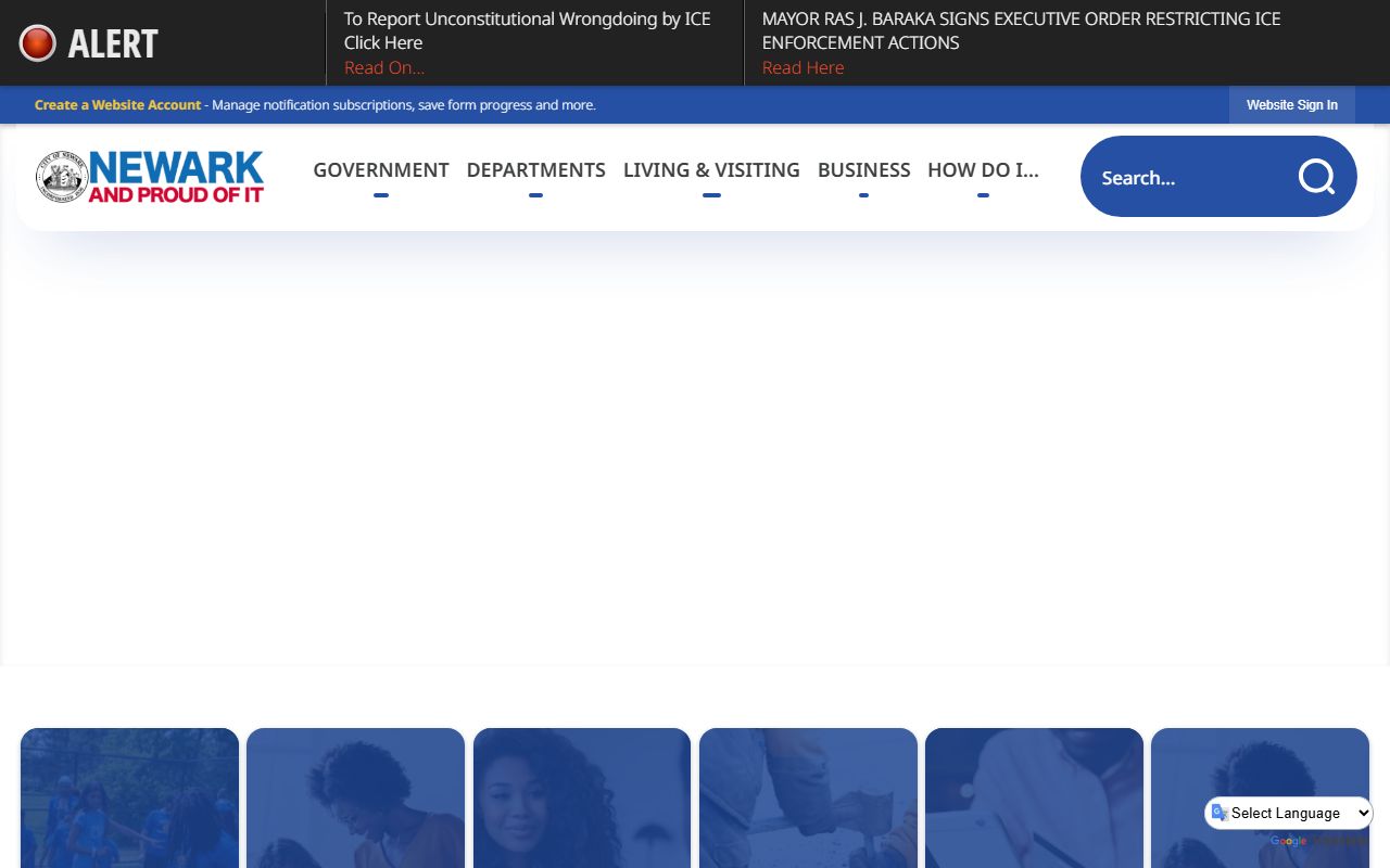 Newark city homepage for dissolution of marriage information