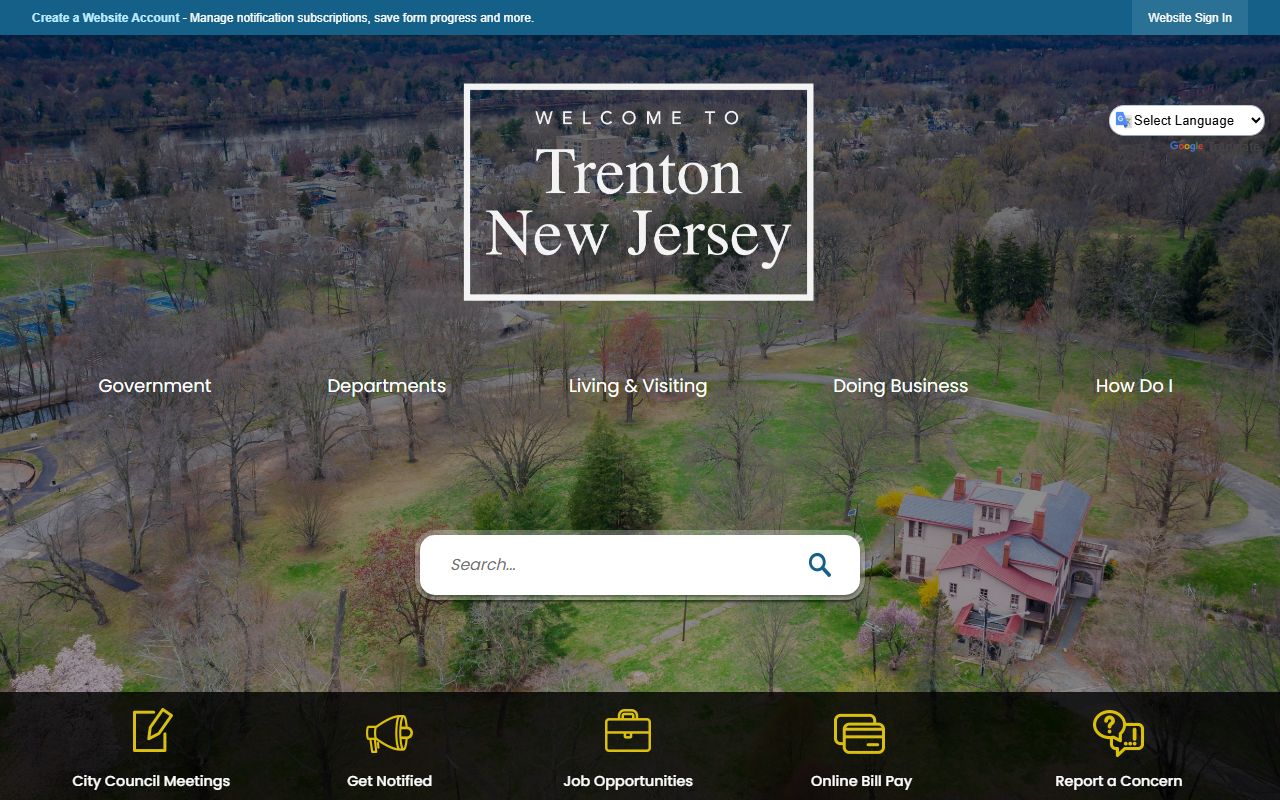 Trenton city official website for dissolution of marriage resources