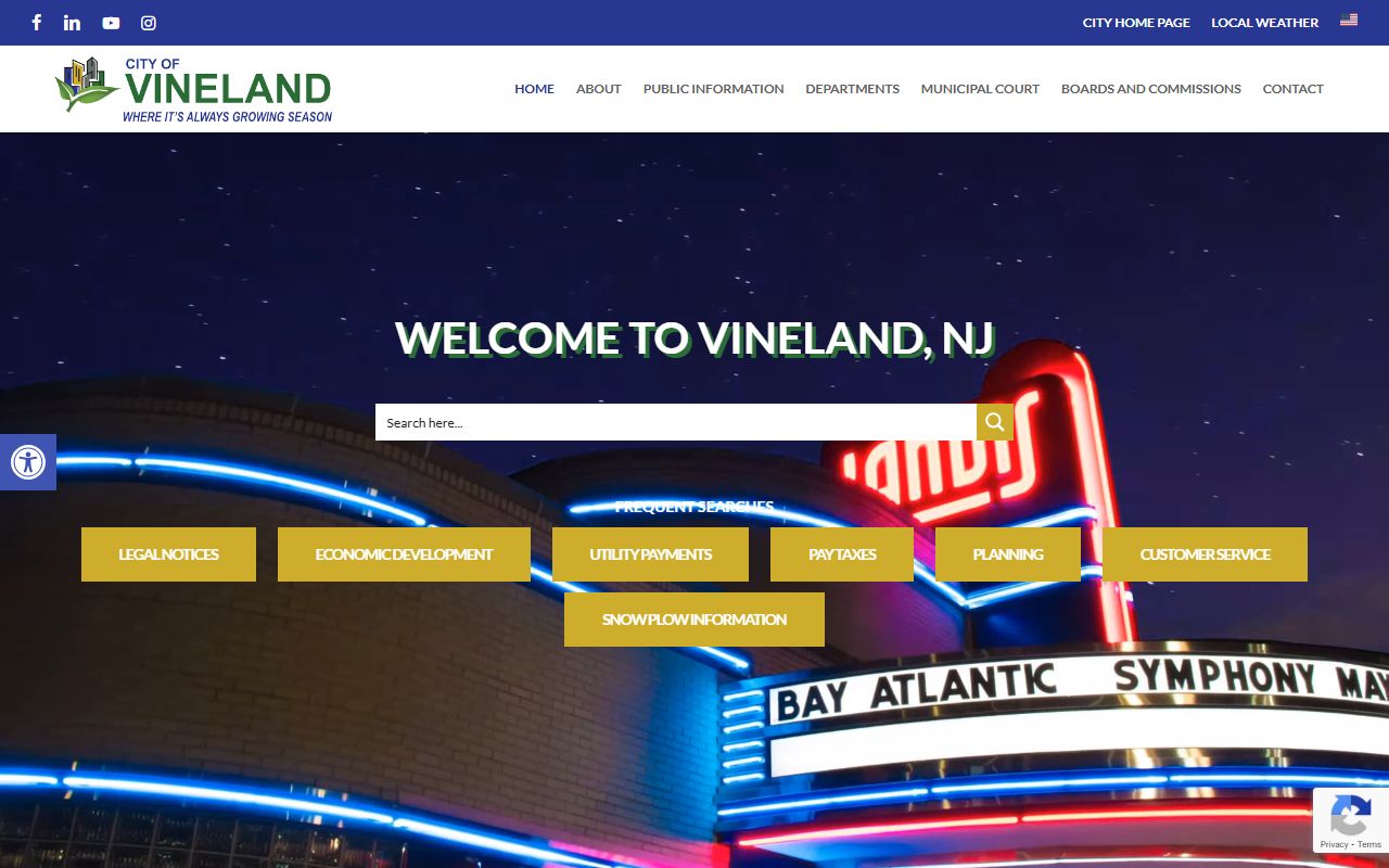 Vineland city official website for dissolution of marriage information