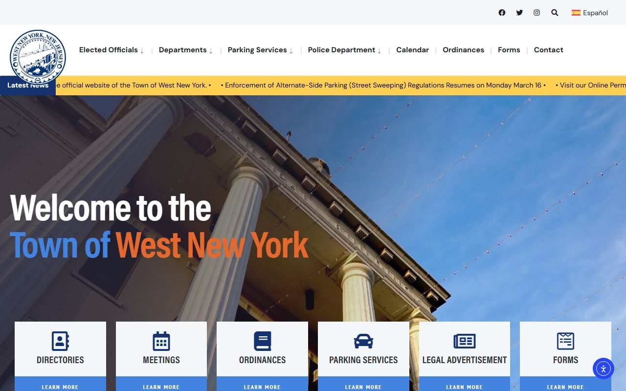 West New York town official website for dissolution of marriage information