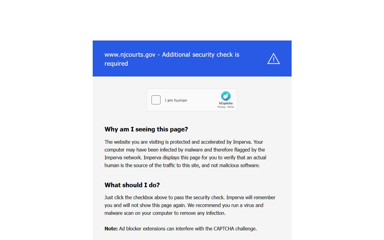 New Jersey Courts homepage dissolution of marriage